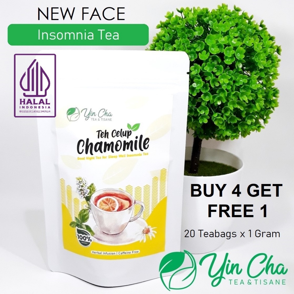

BELI 4 GRATIS 1 Teh Celup Chamomile isi 20 Teabags Good Night Tea for Sleep Well Insomnia Tea