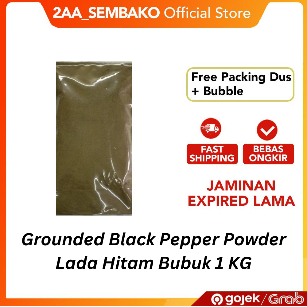 

Grounded Black Pepper Powder Lada Hitam Bubuk 1 KG