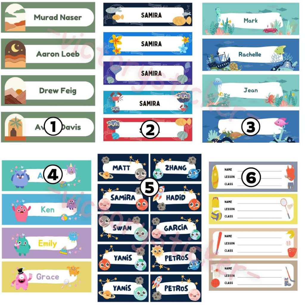 

LABEL NAMA ANAK WATERPROOF STIKER ALAT TULIS PART 1