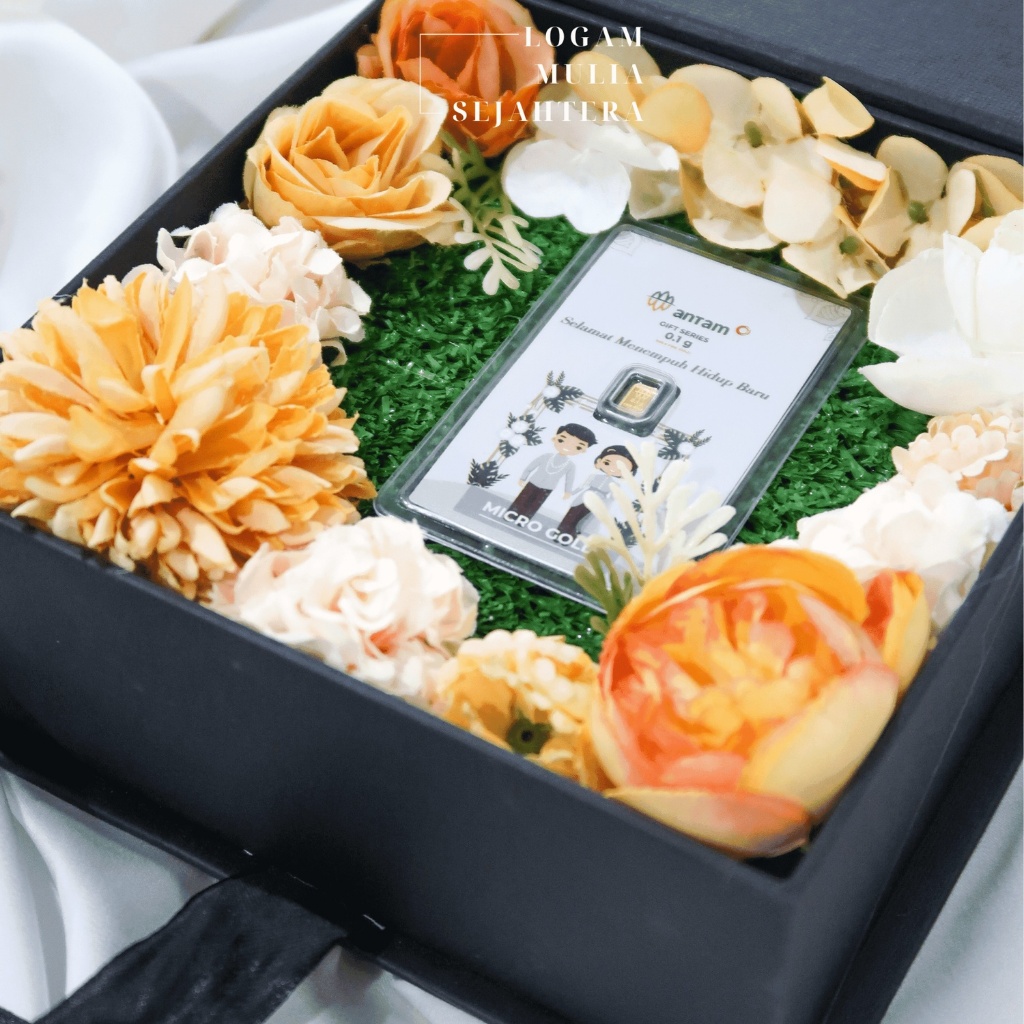 Bloom Box / Box kado / Kado aesthetic / Hampers /Hampers emas