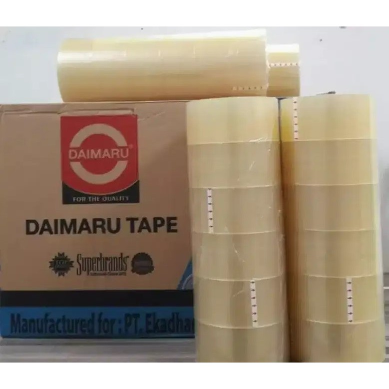 

1 BOX (72 Roll) Lakban Daimaru Tape Isolasi Cokelat / Bening 2 inch x 90 Yard