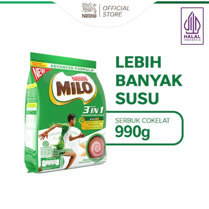 

MILO ACTIV-GO susu coklat pouch 990 gr