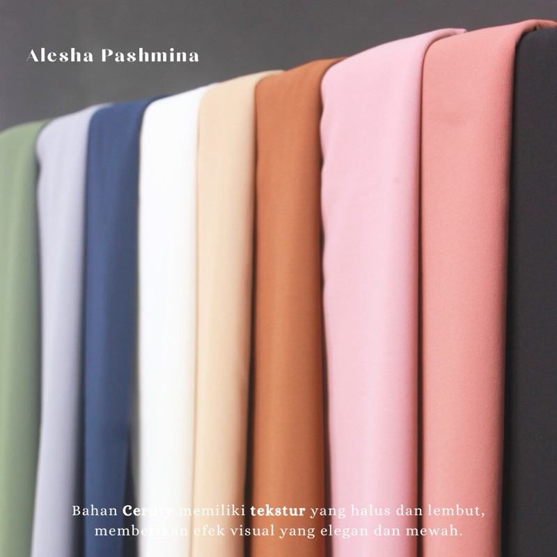 (TANPA LABEL) Alesha Pashmina Ceruty Babydoll Premium
