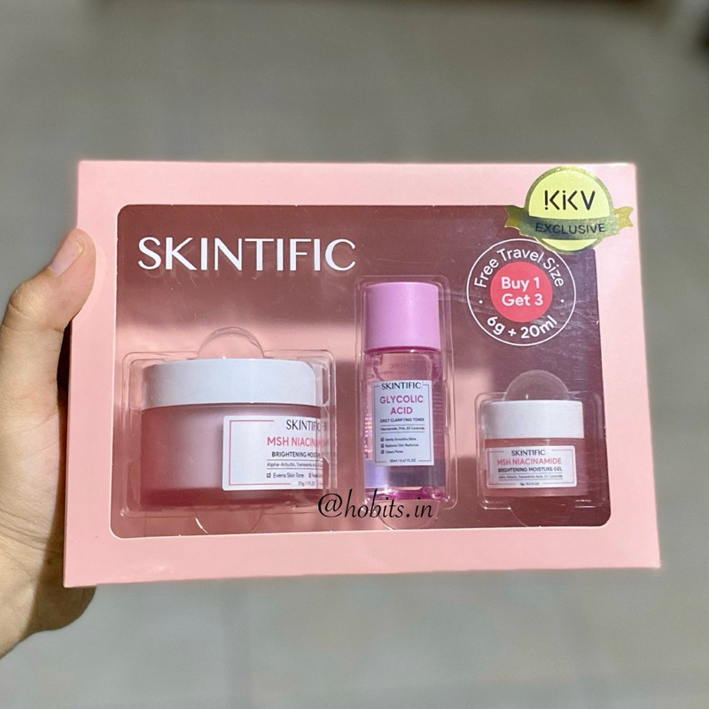 (NEW SEGEL) KKV - SKINTIFIC Niacinamide Brightening Gel Moisturizer30ml+20ml+15ml