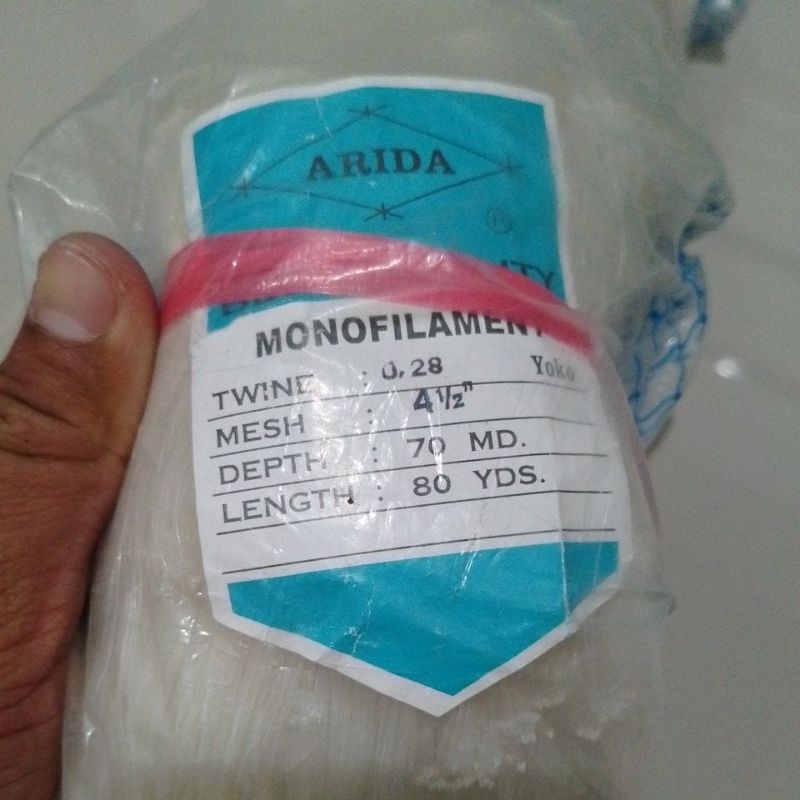 jaring ikan ARIDA 4½ INCH 0.28 70MD/80YDS YOKO JARING ARIDA