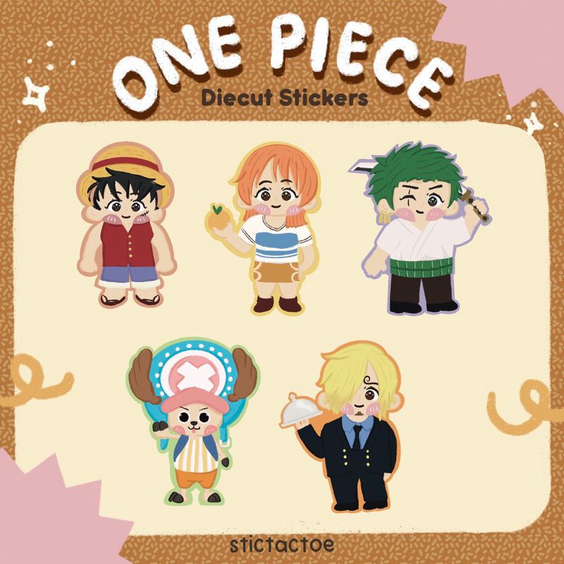 

ONE PIECE DIECUT STICKER | Anime Sticker | Deco stiker | Stiker laptop - by Stictactoe