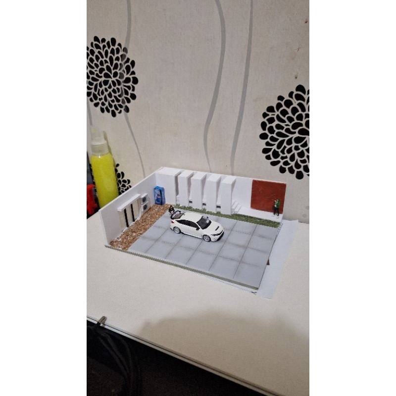 Diorama hotwheels model rumah