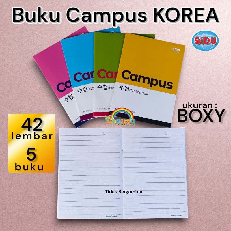

H7Y (1Pack) Buku Tulis Sidu Maxi 42 Lembar/ Buku Sidu Campus/ Buku Tulis Murah/ Sidu Panjang