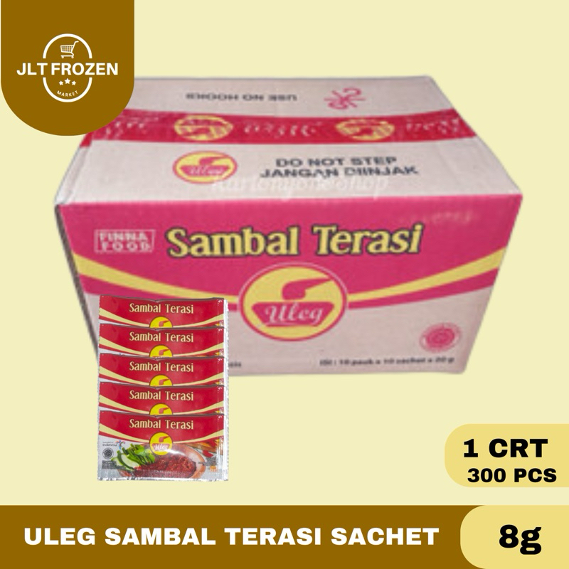 

Uleg Sambal Terasi Sachet 8g KARTON isi 300 pcs (kemasan kecil)