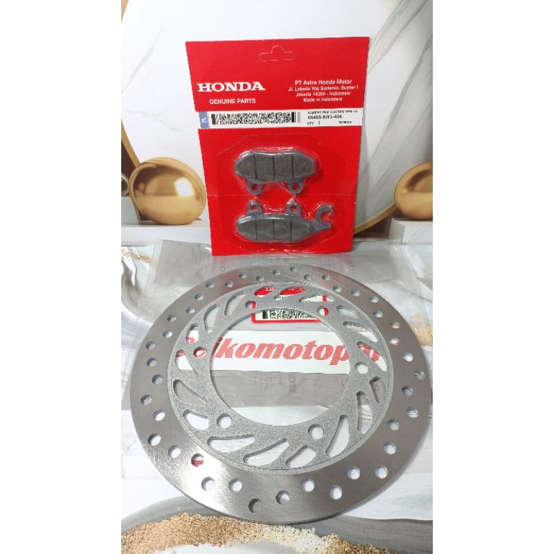 Piringan Cakram Depan+Kampas Rem HONDA Motor MEGA PRO LAMA