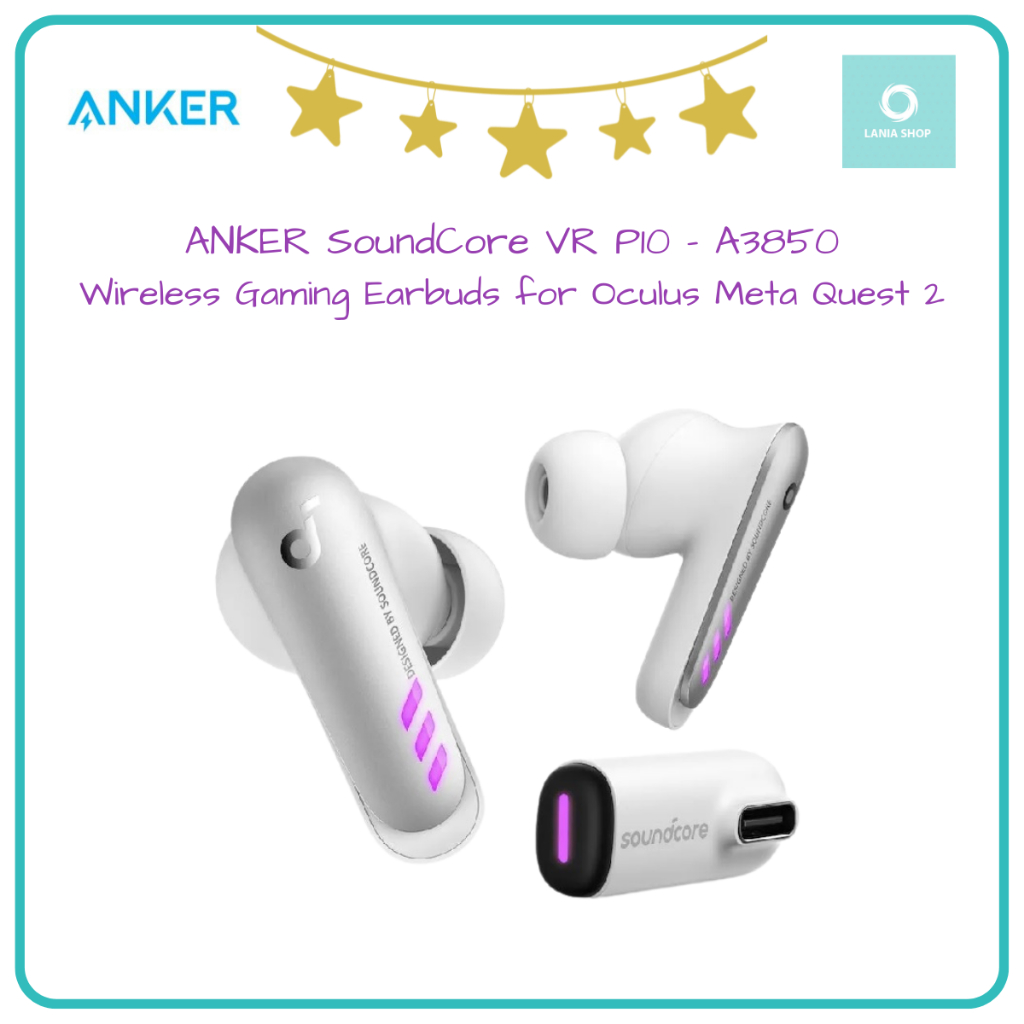 ANKER SoundCore VR P10 - Wireless Gaming Earbuds for Oculus Meta Quest 2 - A3850
