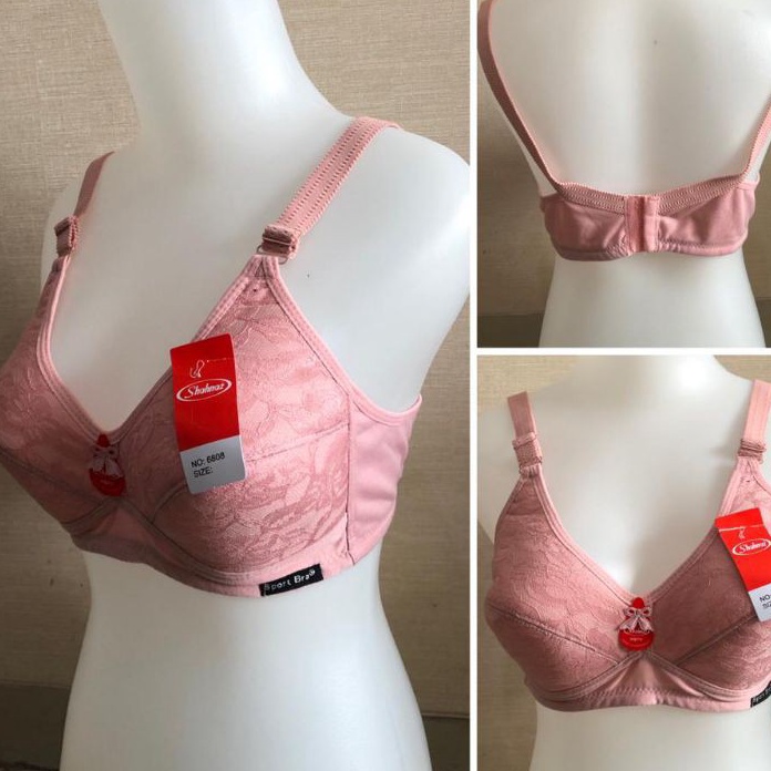 Unggul SHAHNAZ  Bra Jumbo Kait 3 Brukat  Non Kawat Busa Tipis