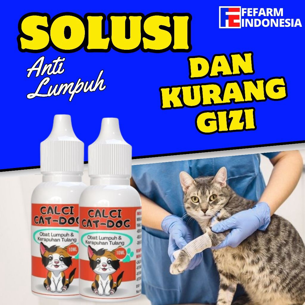 FANTASTIS Obat Kucing Lumpuh Kalsium Kerapuhan Tulang Hewan Peliharaan CALCICAT FEFARM