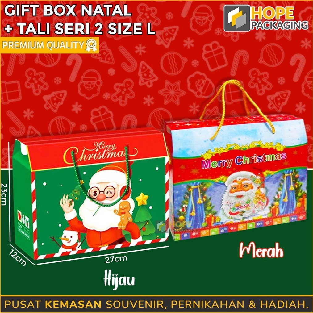 

TERBATAS Gift Box Merry Christmas Size 23x27x12 cm Kotak Hampers Gift Box Natal Kotak Hadiah Box Kue Natal Kotak Natal Box Hampers Tas Jinjing Kotak Snack