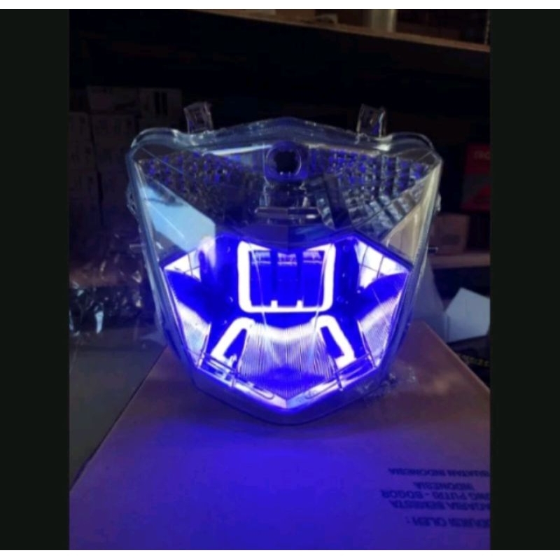 Lampu Tembak LED Beat ESP ECO 2016-2019 Beat Street LED Lensa 3 Mata Sudah Terpasang