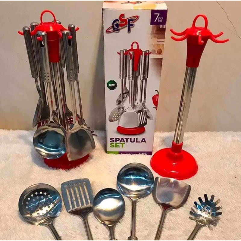 SPATULA SET Spatula Stainless Multifungsi Spatula Dapur Stainless Alat Masak Dapur Wadah Sutil Dapur