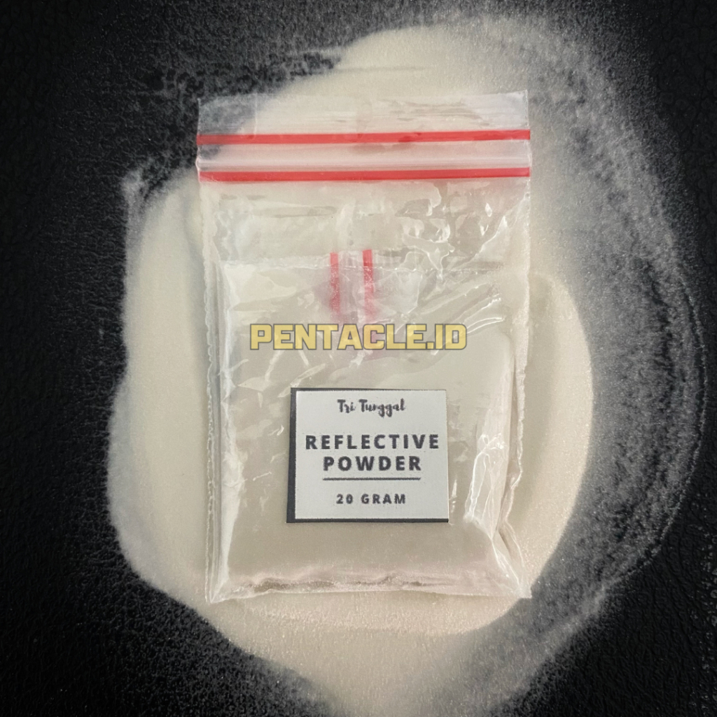 

20gr Serbuk Reflective Putih Serbuk Pantulan Cahaya Bubuk Reflektif Reflective Powder White Resin Clear Sablon Plastisol Tinta Sablon Glow Screen Mesh Kualitas Bagus Prakarya Seni Art Toko Murah Termurah Kualitas Terbaik Pentacle Malang