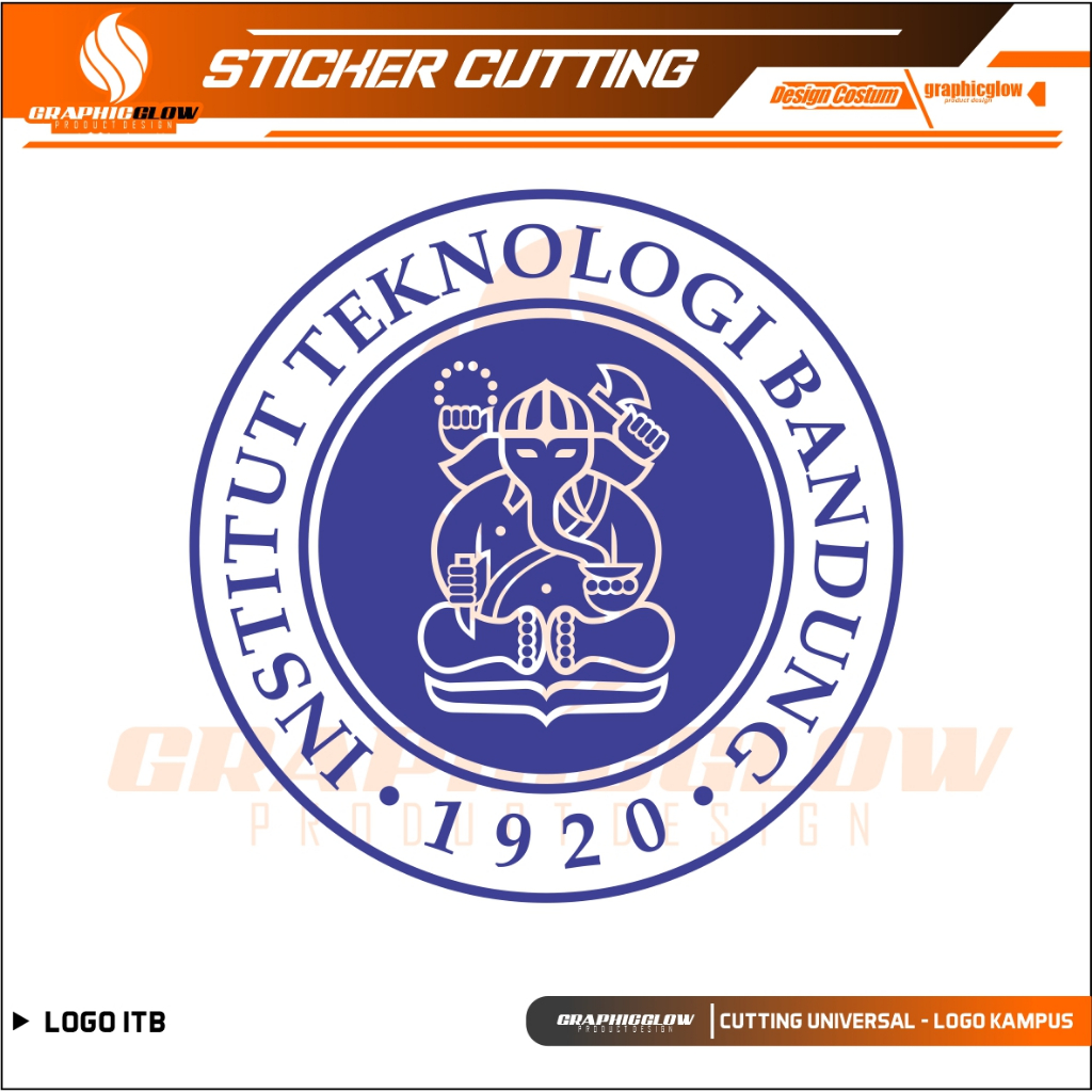 STIKER KAMPUS LOGO INSTITUT TEKNOLOGI BANDUNG ITB STICKER ITB STICKER KACA MOBIL BUKU LAPTOP HP
