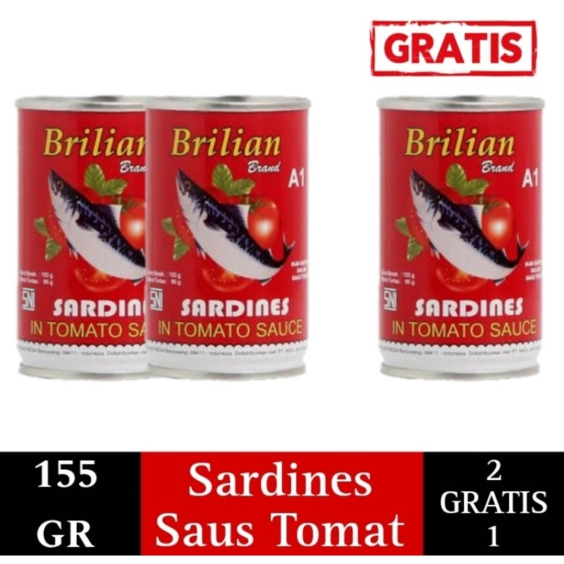 

( BELI 2 GRATIS 1 ) PAKET PROMO SARDEN BRILIAN 155gr MURAH