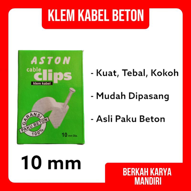 Klem Kabel Paku Beton No 10 ASTON / Klem Kabel ASTON