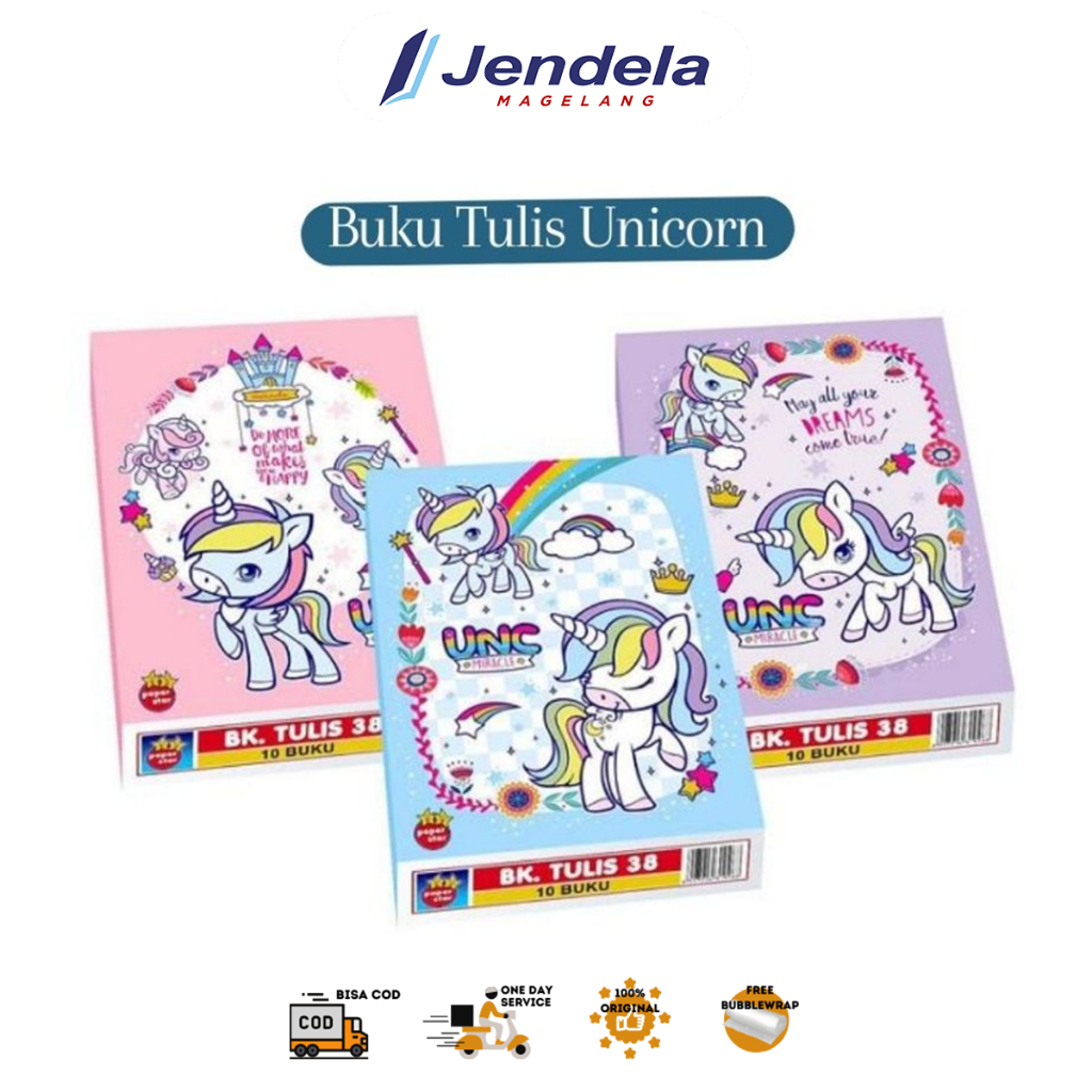 

BUKU TULIS KWARTO UNICORN PAPER STAR 38 58 42 ATK