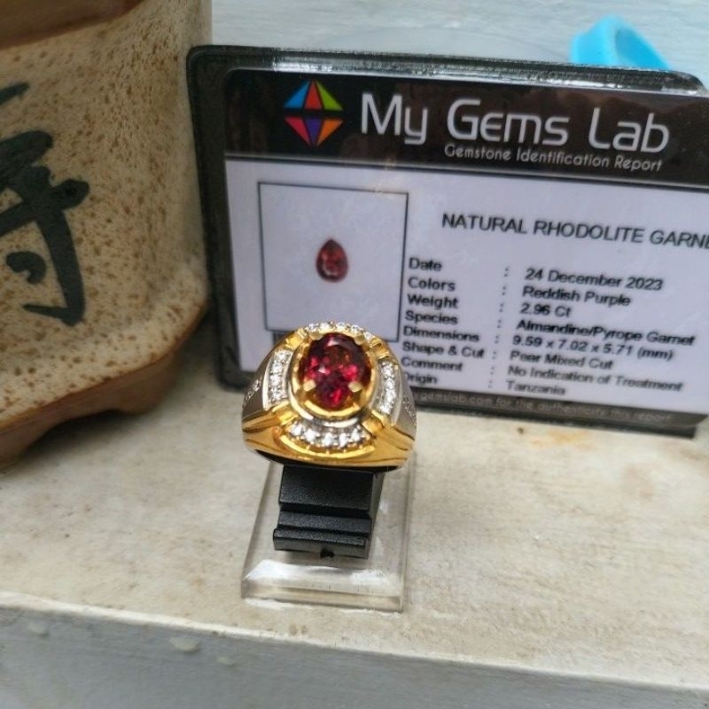natural rhodolite garnet