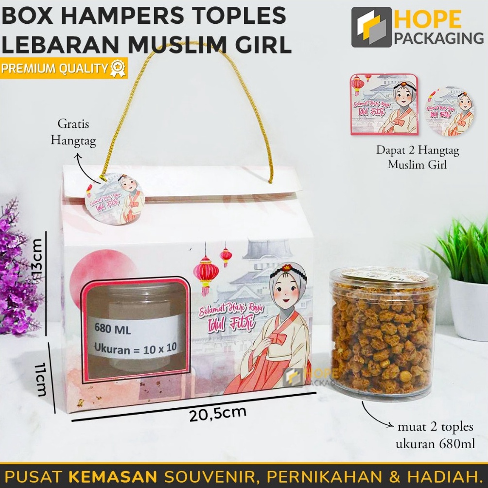 

SPONTAN Box Hampers Toples Lebaran Muslim Girl Gratis Hangtag Box Mika Idul Fitri Box Toples Jar Kotak Kue Lebaran Box Mika Dus Box Souvenir Hampers Idul Fitri