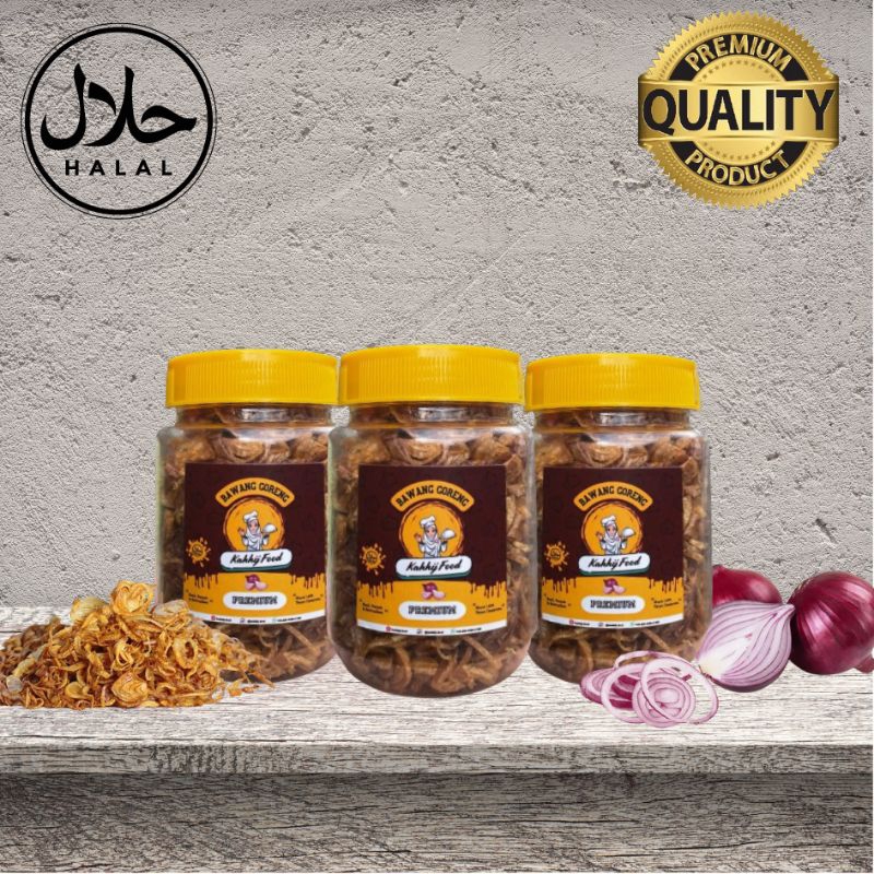 

Bawang Boreng Premium Tanpa Campuran 35rb dapet 3 toples penuh