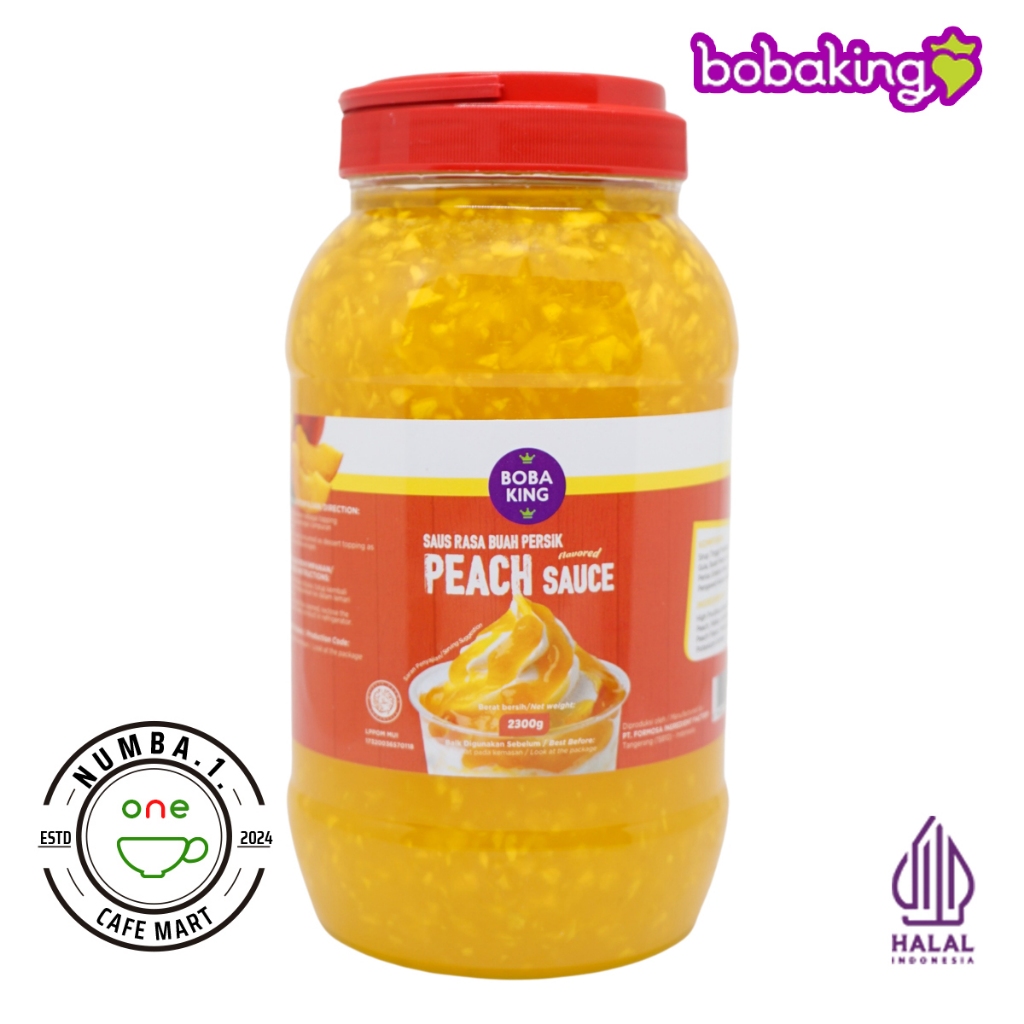 

2.3kg Bobaking Yellow Peach Sauce (saus buah persik kuning)