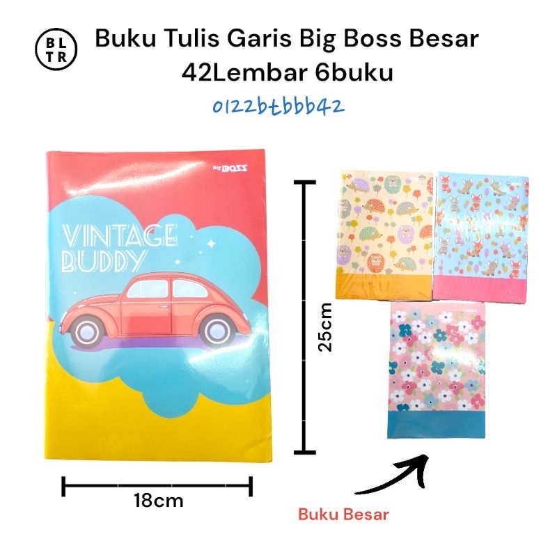 

PAK //BUKU TULIS GARIS BIG BOSS BESAR 42 LEMBAR ISI 6BUKU TULIS //NEW ORIGINAL
