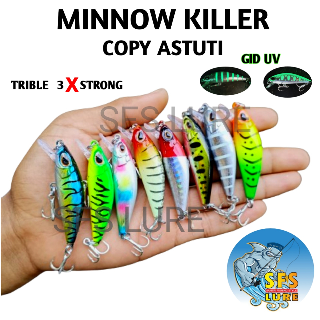 Minnow astuti Replika minnow sinking minnow plus kail 3x strong minnow casting minnow floating minno