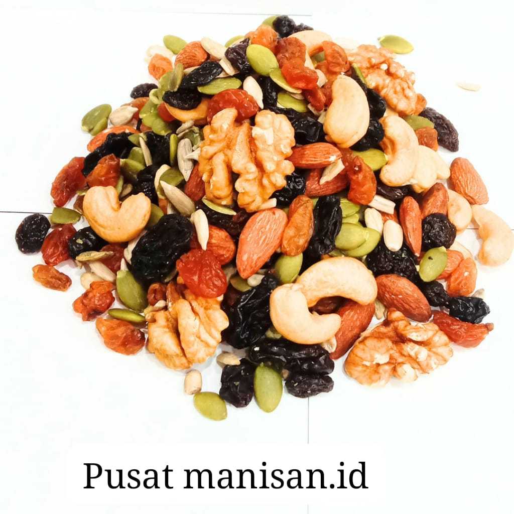 

Trail Mix 250Gram Cemilan Sehat TERLARIS BISA BAYAR DI TEMPAY