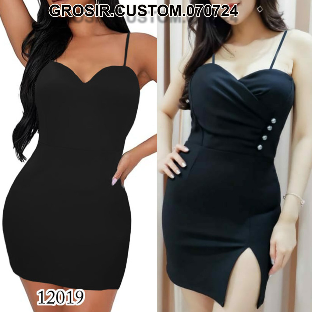 [GROSIR] CUSTOM 070724 Dress SPG Baju Nyanyi 4 pcs Campur Model Hitam Black Dress Code Tanktop tali