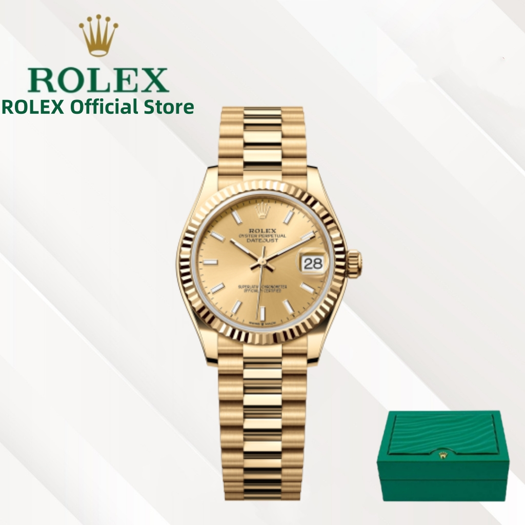 Original Rolex Datejust Jam tangan m278278-0040 Automatic 18K Gold Teflon material 41mm (Oystersteel