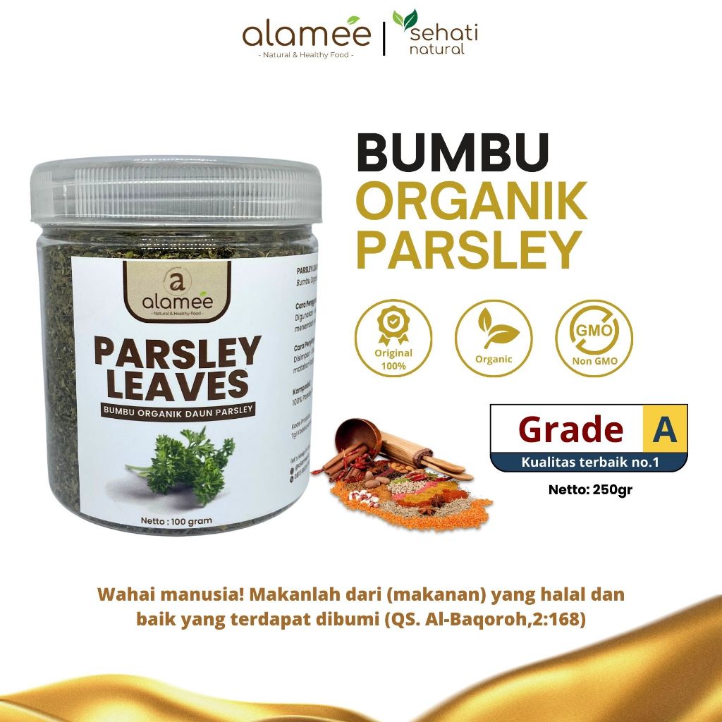 

Daun Parsley Dried Parsley Flakes Peterseli Leaver Rempah Rimpang Asli Murni Bumbu Organik Alami