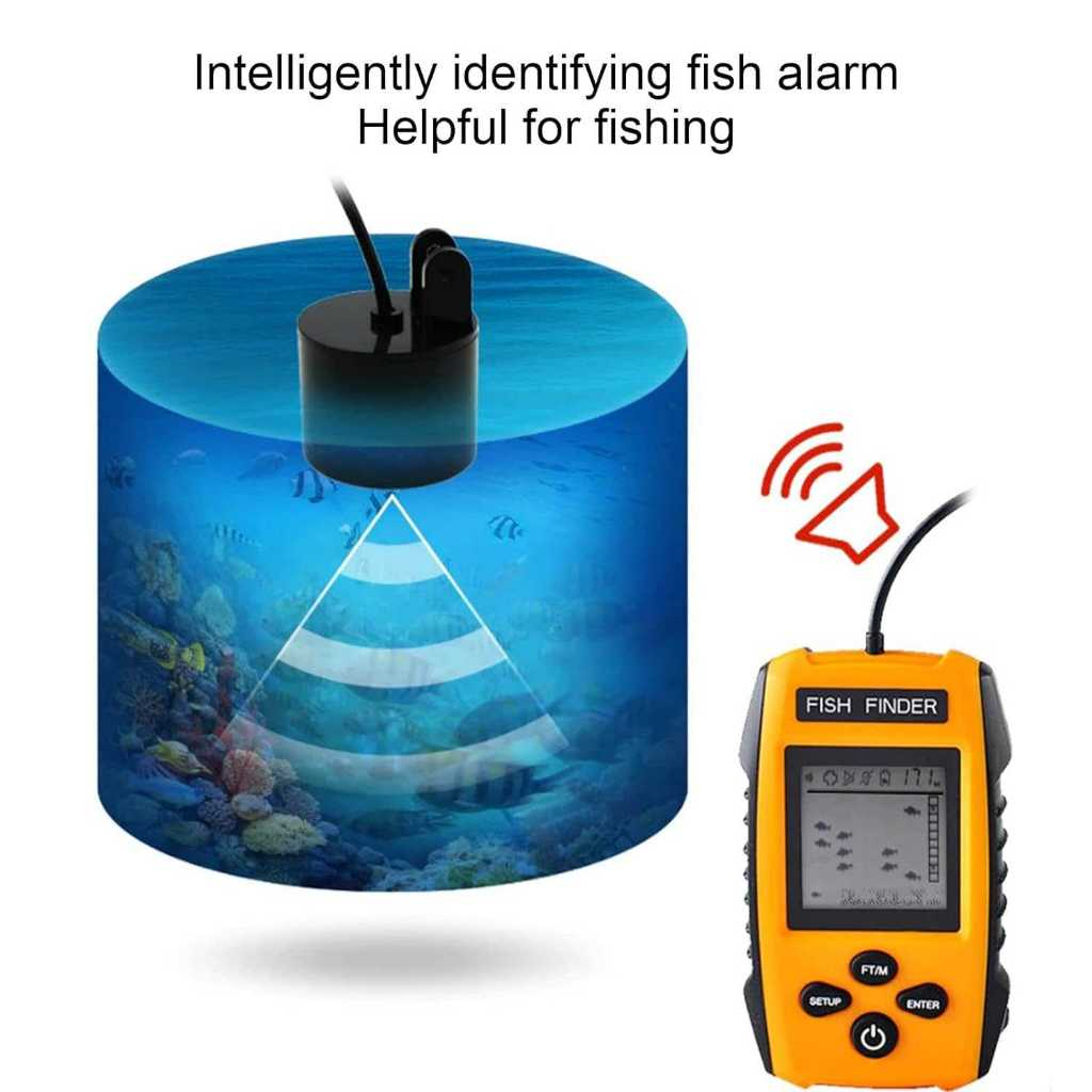 COD Portable Fish Finder 2.0 inch Display / gps alat pelacak ikan di laut kedalaman sungai mancing g