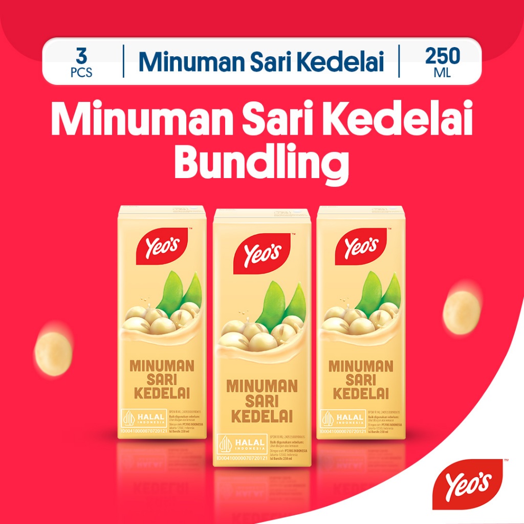

Yeos Minuman Kaleng Sari Kedelai Soya Bean 250ml - 3 Pcs