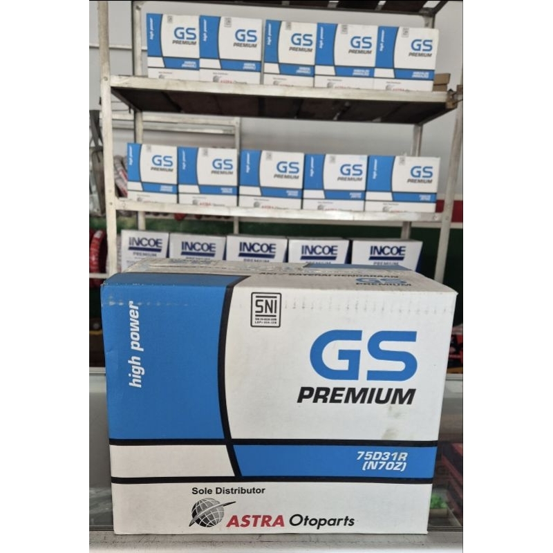 Accu aki mobil GS Premium N 70Z (Astra Otopart) L300 diesel - kosongan tanpa zuur