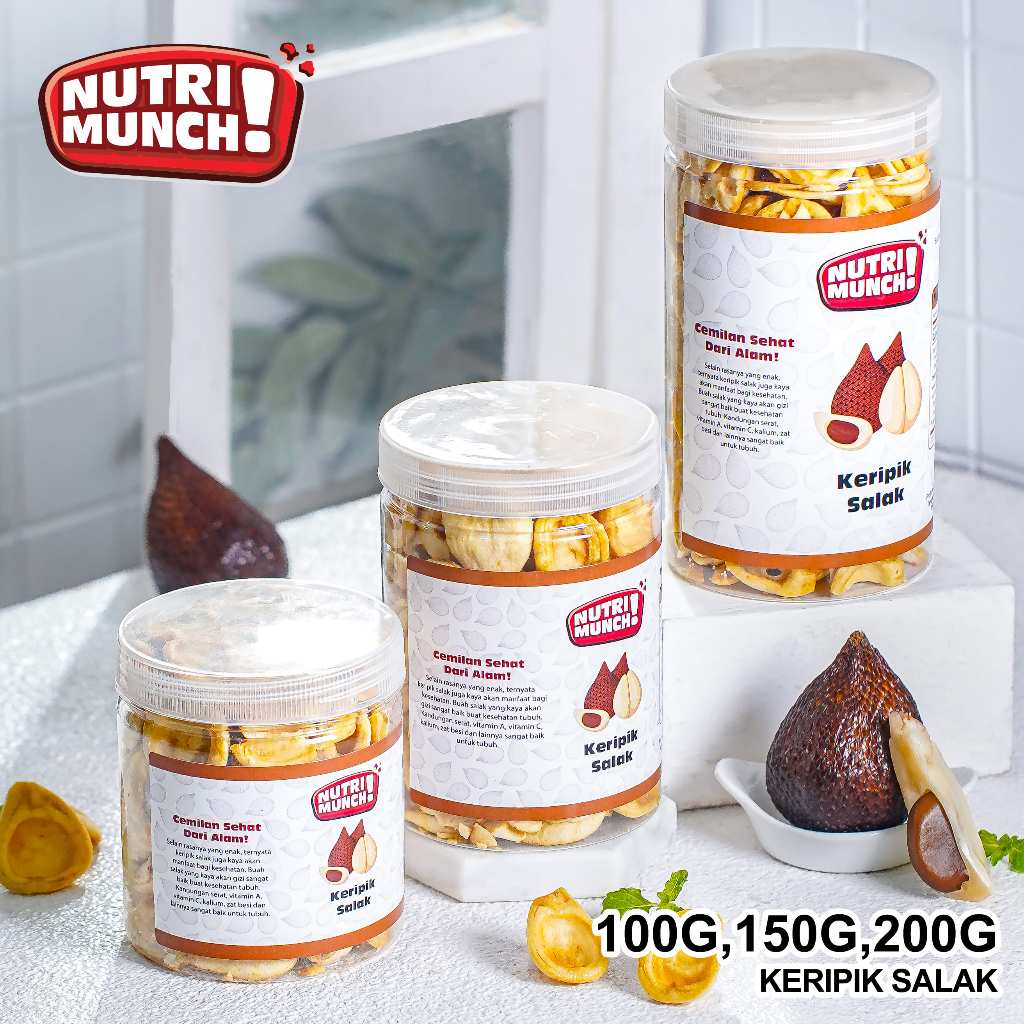 

Nutrimunch Keripik Buah Salak 100g 150g 200g Asli Buah Salak Keripik Snack Fruit Original