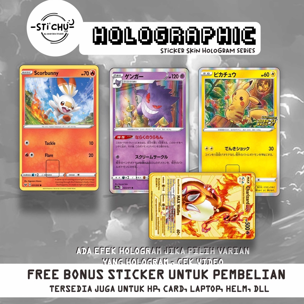 

BOMBASTIS Sticker Kartu Atm Skin Card HOLOGRAM poke flazz emoney dll BIsa custom