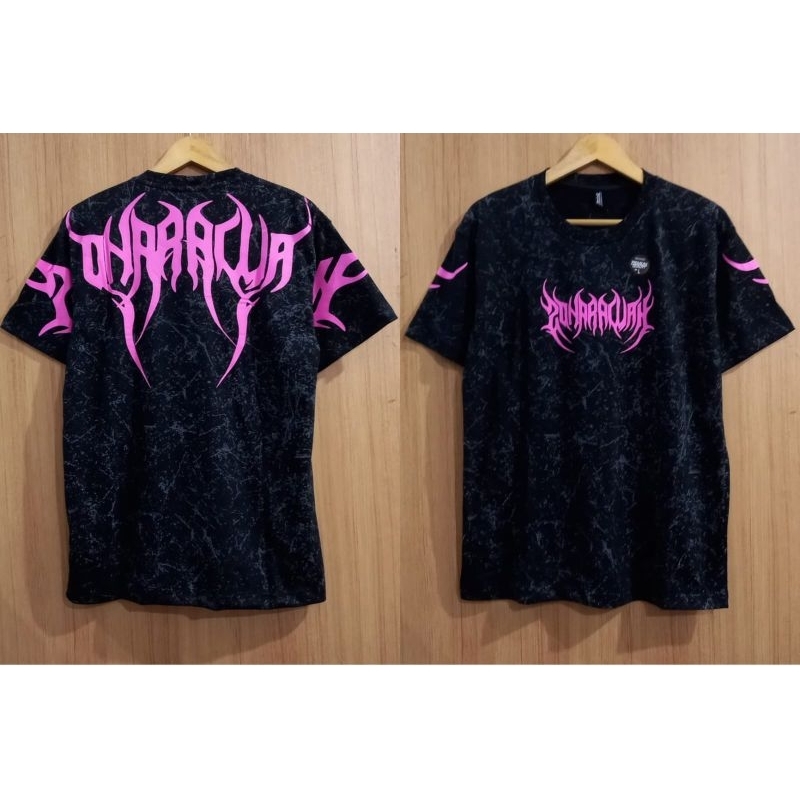 Baju Atasan Tshirt Kaos Reguler Pria All Size Warna Hitam Pink