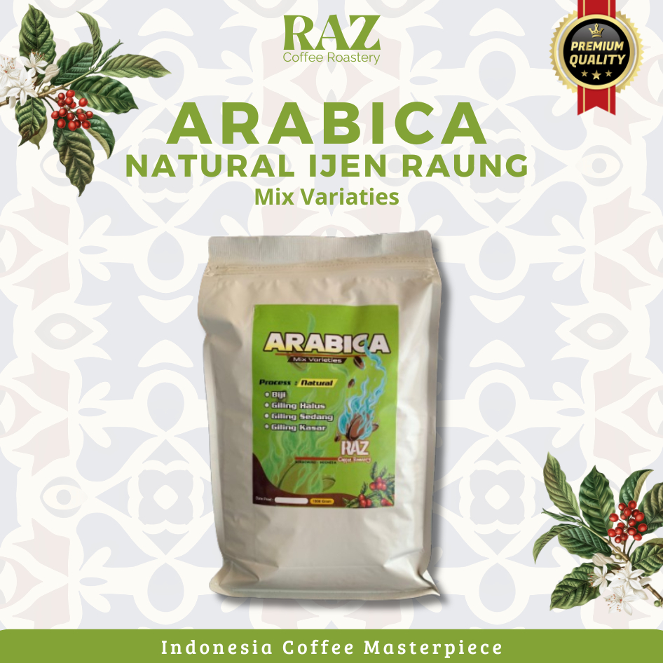 

Arabica Natural Ijen Raung - Kopi Arabica - 1Kg - RAZ Coffee