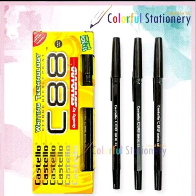 

PULPEN STANDAR C88 CASTELLO 1 BOX ISI 12 PCS