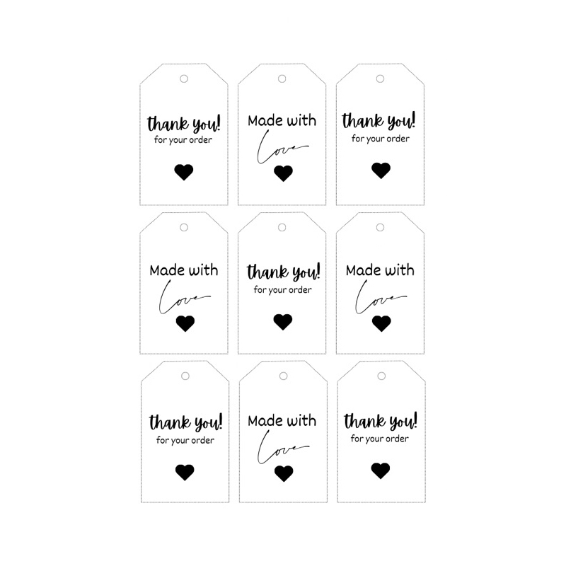 

label hangtag thank for order untuk olshop