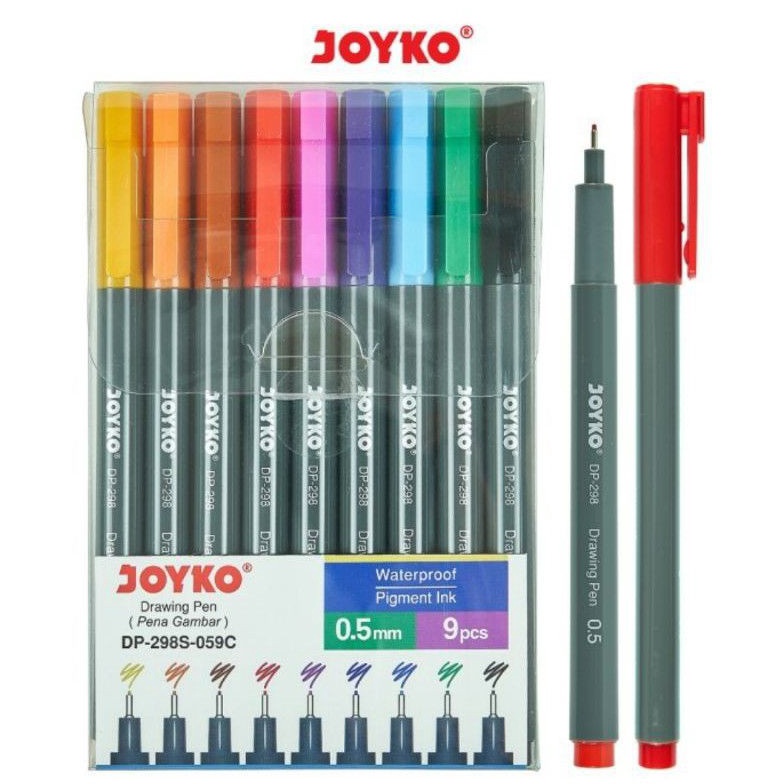 

LIMIT Pulpen Gambar DP298S59C Joyko Drawing Pen 1 Set 9 Warna