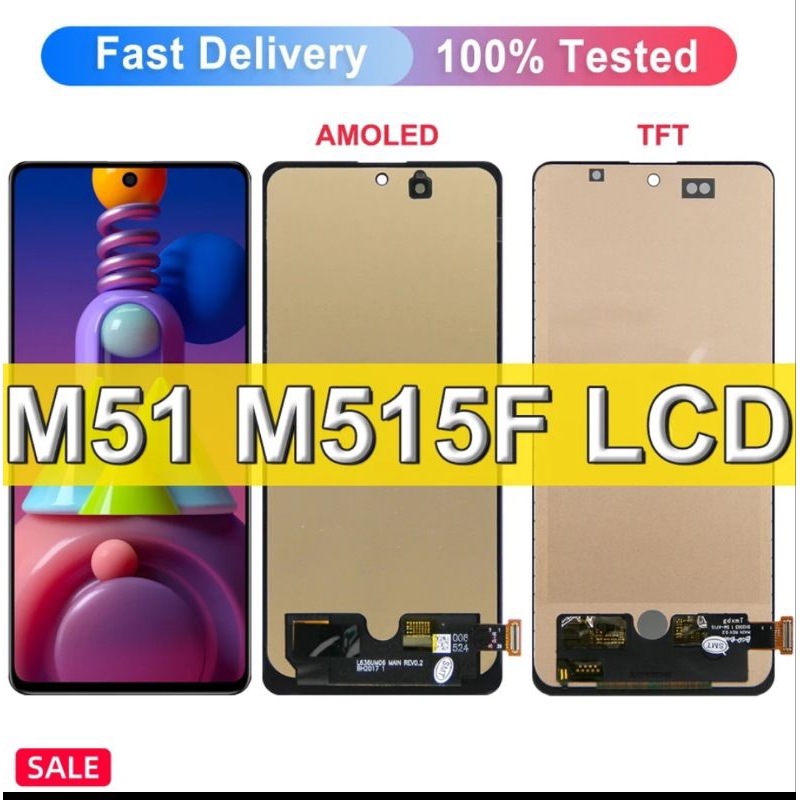 LCD TOUCHSCREEN SAMSUNG M51 ORI BISA FINGER PRINT / M515