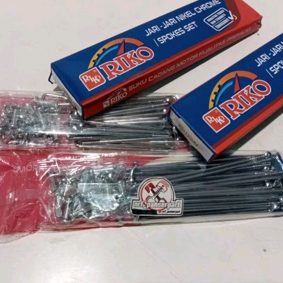 JARI JARI DEPAN BELAKANG SPIN 125//JARI-JARI//RUJI SUZUKI SPIN 125 BELAKANG 9G X 87 RIKO CHROOM//CHR