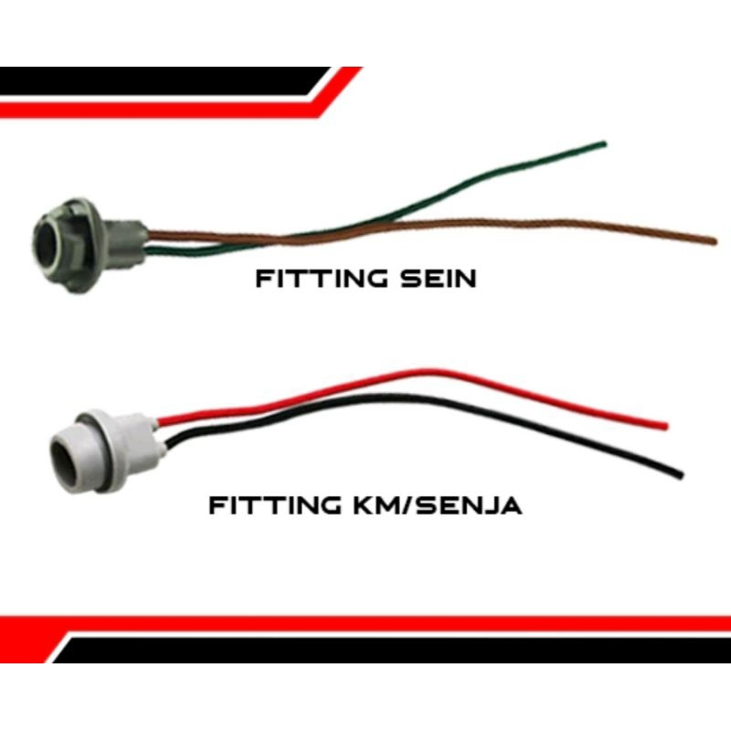 Fitting Soket T10 T13 T15 Sein Senja Speedometer Motor Mobil dll