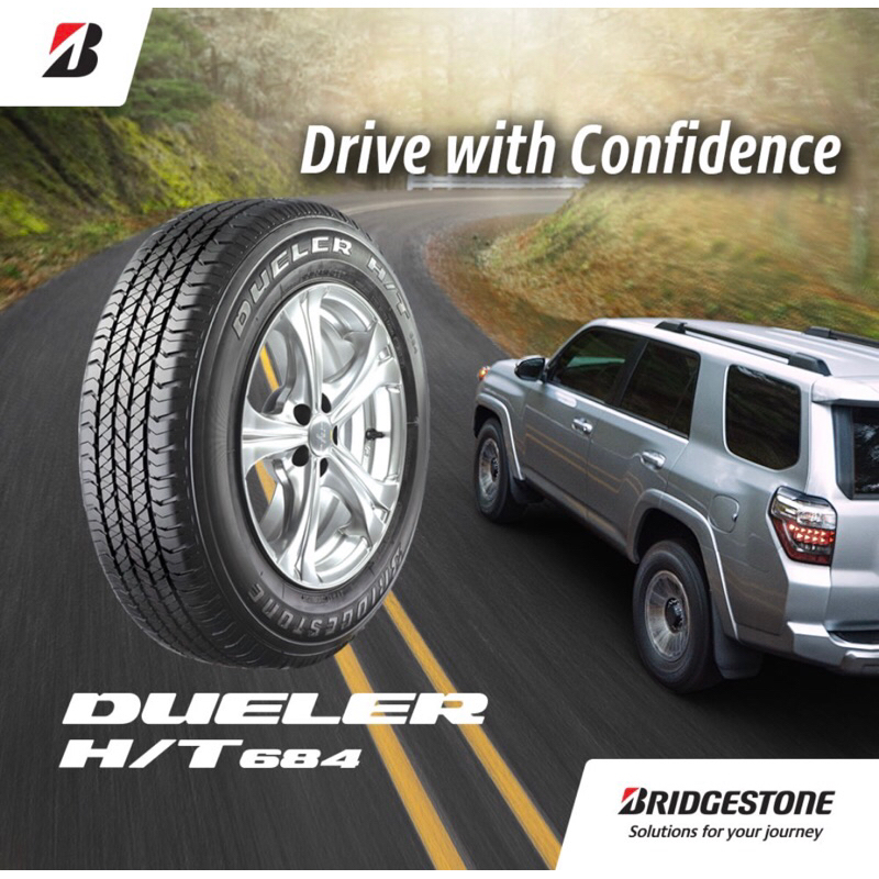 ban mobil 265/65 r17 Bridgestone Dueler H/T 684 ukuran 265 65 17 untuk Fortuner pajero lama 265/65r1