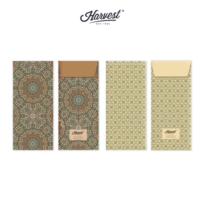 

TERJAMIN BAGUS Amplop Money Envelope Brown Craft Harvest isi 4 Ethnic Set